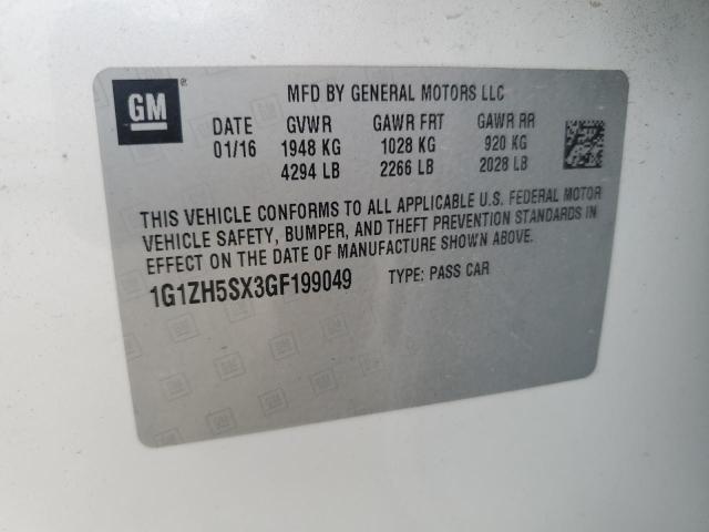 2016 CHEVROLET MALIBU PRE - 1G1ZH5SX3GF199049