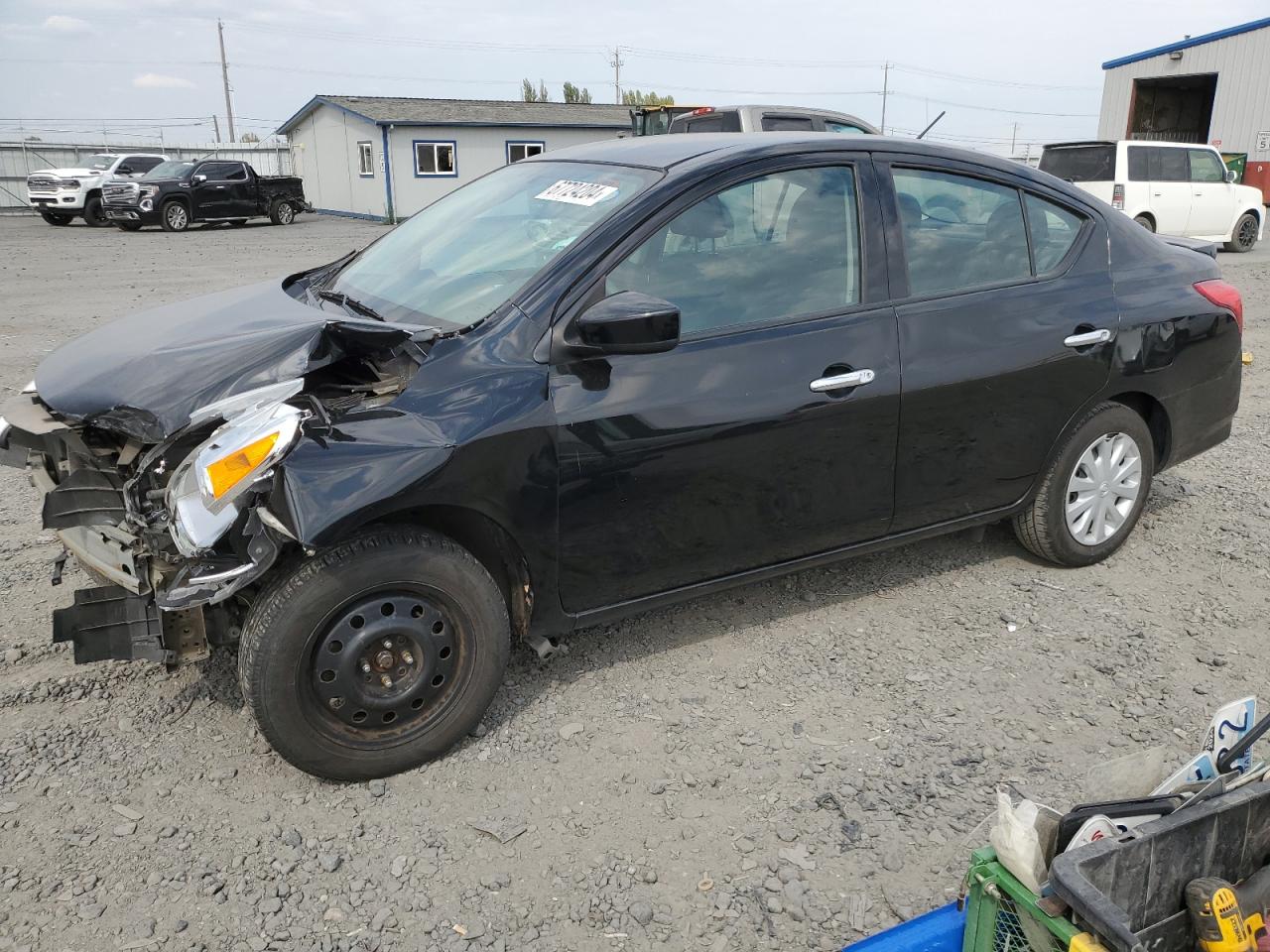 NISSAN VERSA S 2017 black  gas 3N1CN7AP0HL842146 photo #1