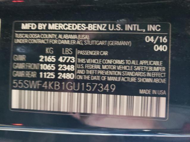 VIN 55SWF4KB1GU157349 2016 Mercedes-Benz C-Class, 3... no.12