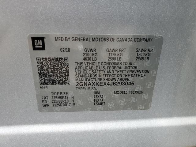 2018 CHEVROLET EQUINOX LT - 2GNAXKEX4J6293046