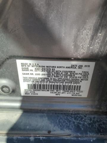 2015 MITSUBISHI OUTLANDER - 4A4AP3AU8FE024277