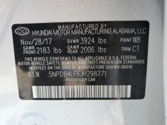 VIN 5NPD84LF6JH298771 2018 Hyundai Elantra, Sel no.12