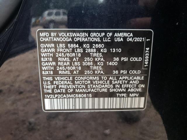 2021 VOLKSWAGEN ATLAS SE 1V2LP2CA3MC580615  66512454