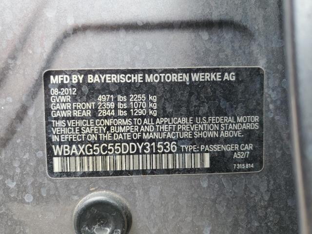 VIN WBAXG5C55DDY31536 2013 BMW 5 Series, 528 I no.12