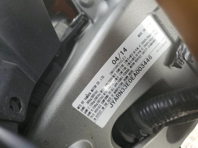 2014 YAMAHA FZ09 JYARN33E0EA003446