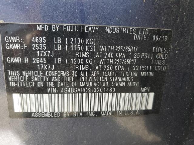 2017 SUBARU OUTBACK 2. - 4S4BSAHC6H3201480