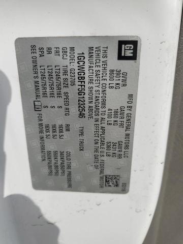 2016 CHEVROLET EXPRESS G2 - 1GCWGBFF5G1232546
