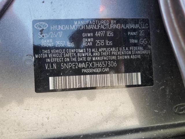 VIN 5NPE24AFXJH657306 2018 Hyundai Sonata, SE no.12