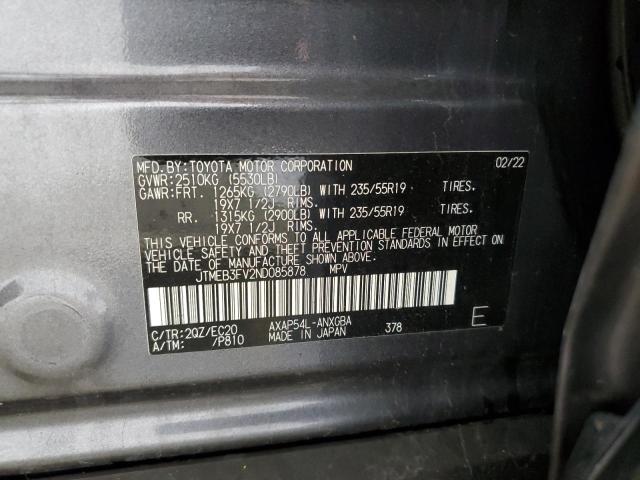 JTMEB3FV2ND085878 2022 TOYOTA RAV4