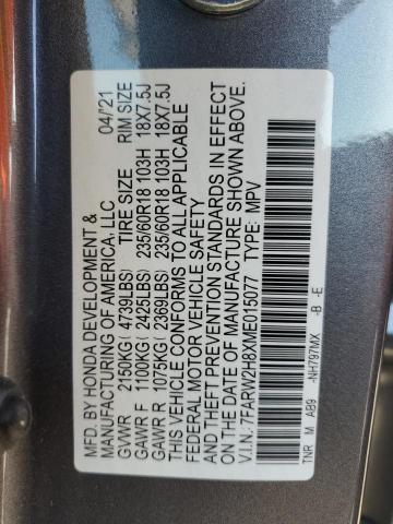 2021 HONDA CR-V EXL - 7FARW2H8XME015077