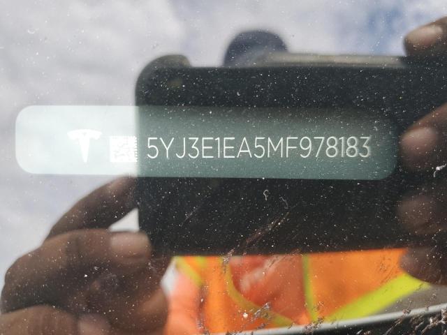 VIN 5YJ3E1EA5MF978183 2021 Tesla MODEL 3 no.12