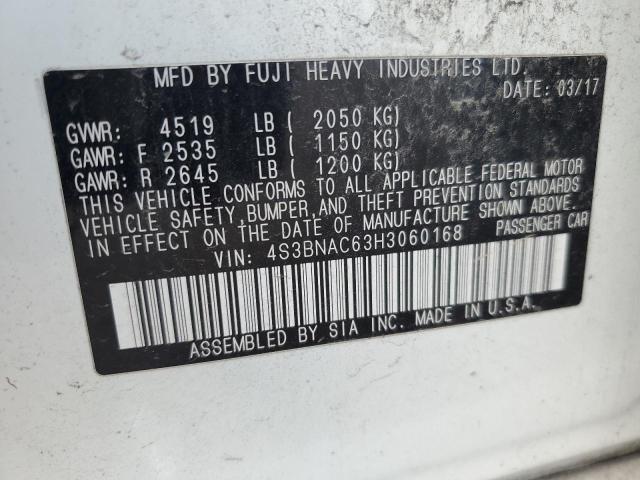 2017 SUBARU LEGACY 2.5 - 4S3BNAC63H3060168