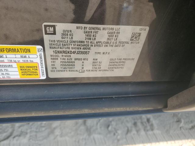 2015 CHEVROLET TRAVERSE L - 1GNKRGKD4FJ239357
