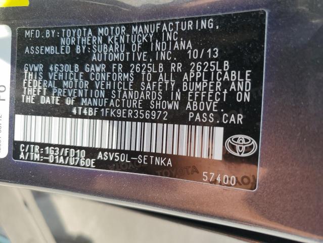 VIN 4T4BF1FK9ER356972 2014 Toyota Camry, L no.13