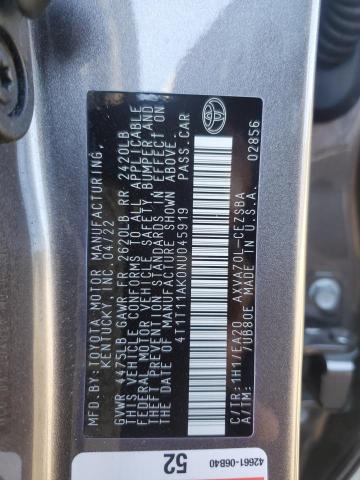 VIN 4T1T11AK0NU045919 2022 Toyota Camry, SE no.12