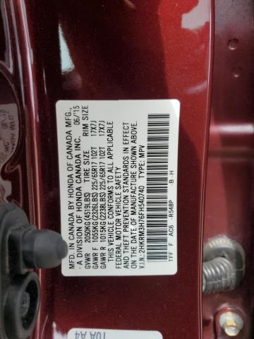 2015 HONDA CR-V EXL - 2HKRM3H76FH540740