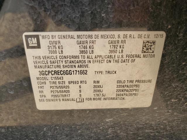 2016 CHEVROLET SILVERADO - 3GCPCREC6GG171662