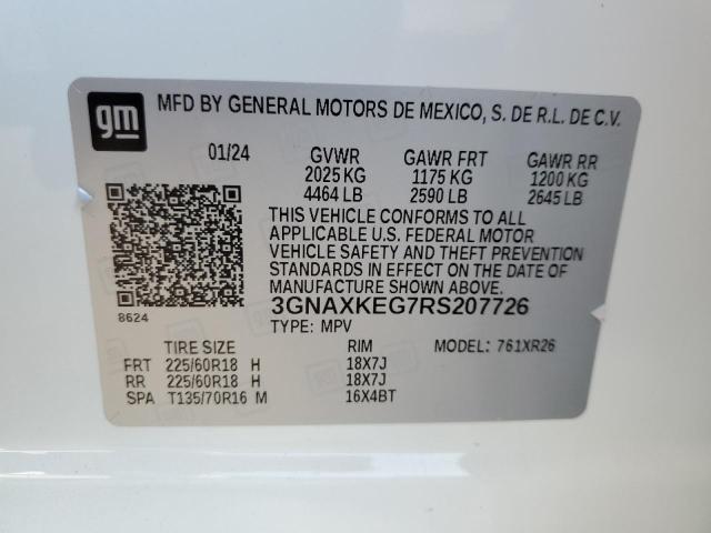 2024 CHEVROLET EQUINOX LT - 3GNAXKEG7RS207726