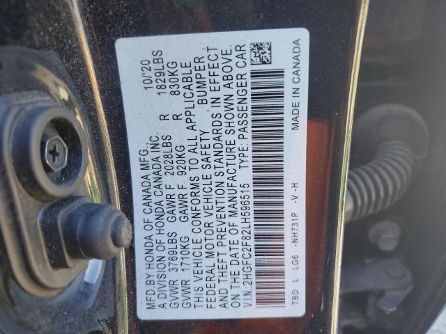 2020 HONDA CIVIC SPOR - 2HGFC2F82LH596515