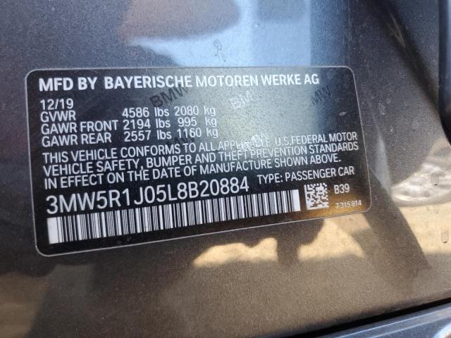 VIN 3MW5R1J05L8B20884 2020 BMW 3 Series, 330I no.13