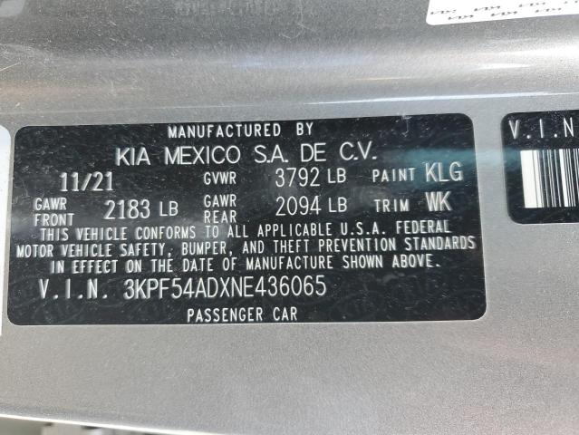 2022 KIA FORTE GT L - 3KPF54ADXNE436065