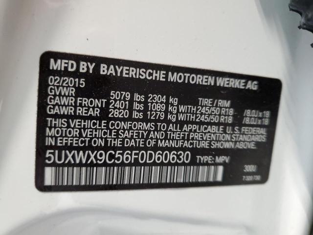 VIN 5UXWX9C56F0D60630 2015 BMW X3, Xdrive28I no.12