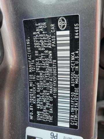 2015 TOYOTA CAMRY LE - 4T1BF1FK5FU903778