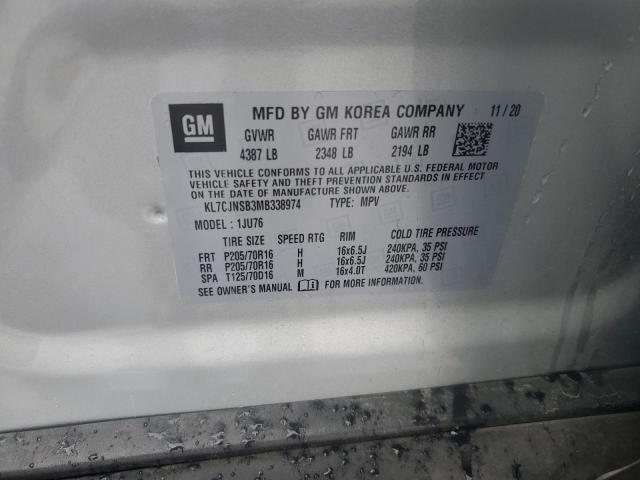 2021 CHEVROLET TRAX LS - KL7CJNSB3MB338974