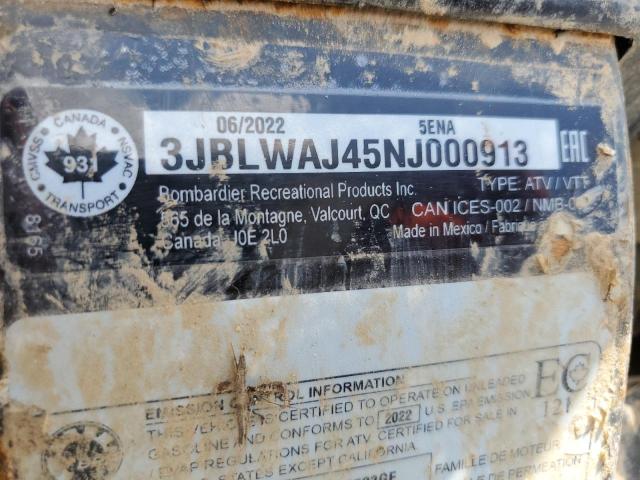 2022 CAN-AM OUTLANDER - 3JBLWAJ45NJ000913