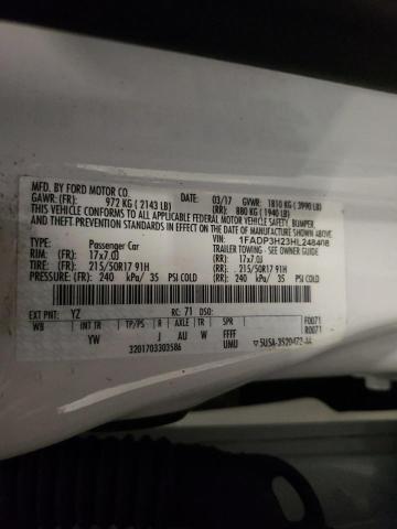 2017 FORD FOCUS SEL - 1FADP3H23HL248408