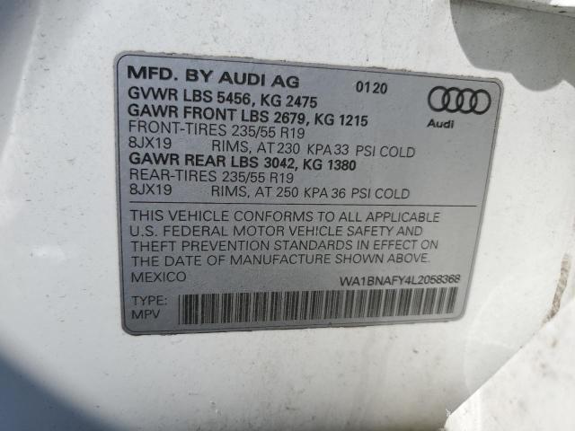 VIN WA1BNAFY4L2058368 2020 Audi Q5, Premium Plus no.13