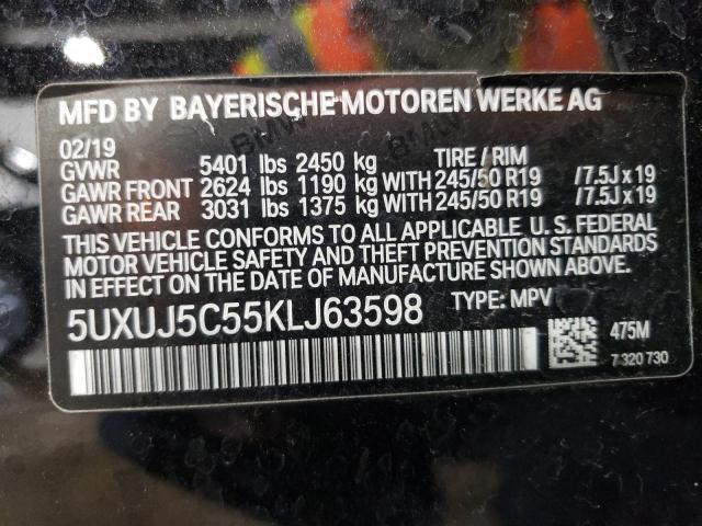 VIN 5UXUJ5C55KLJ63598 2019 BMW X4 no.14