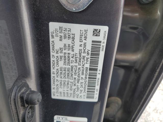 VIN 2HKRW2H57MH624968 2021 Honda CR-V, EX no.12