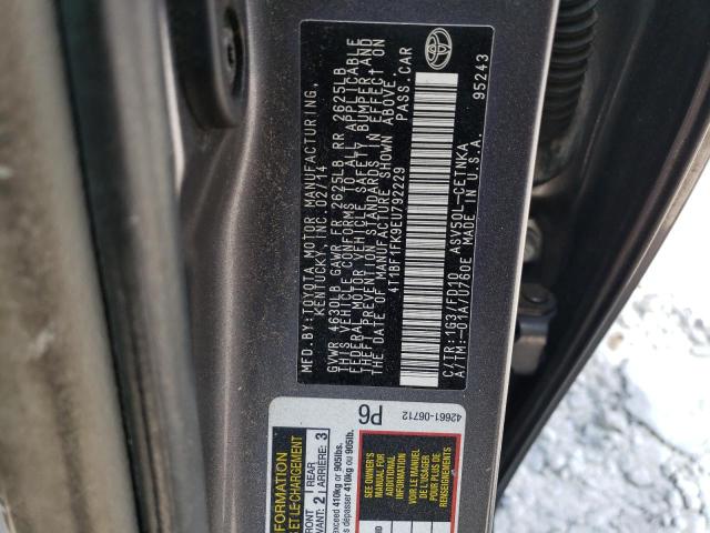 VIN 4T1BF1FK9EU792229 2014 Toyota Camry, L no.12