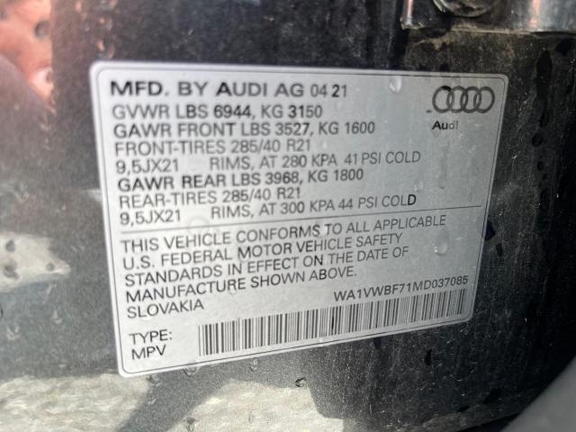 2021 AUDI SQ7 PRESTI - WA1VWBF71MD037085