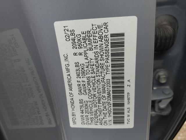 2021 HONDA ACCORD SPO - 1HGCV2F33MA012303