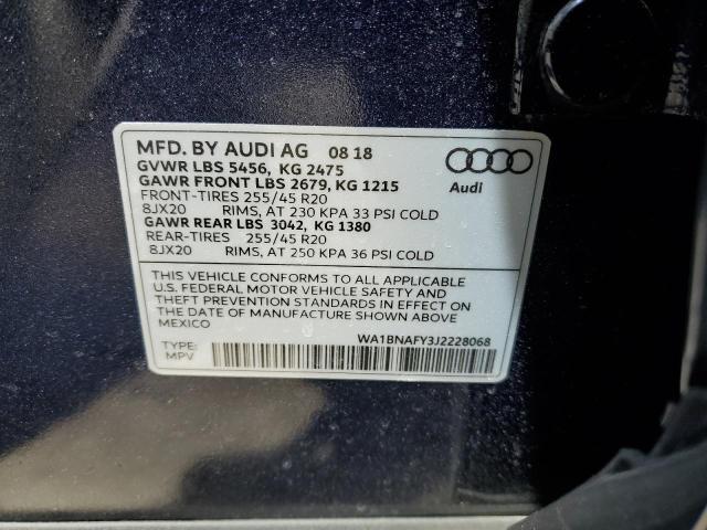 2018 AUDI Q5 PREMIUM - WA1BNAFY3J2228068