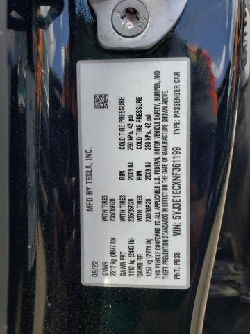 2022 TESLA MODEL 3 - 5YJ3E1ECXNF361199