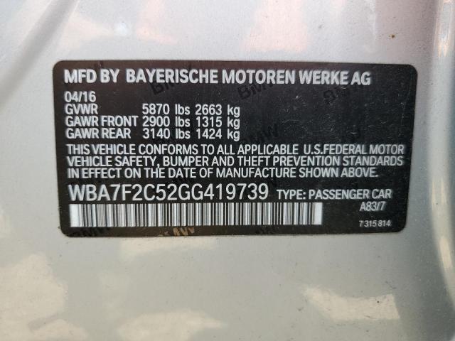 VIN WBA7F2C52GG419739 2016 BMW 7 Series, 750 XI no.12