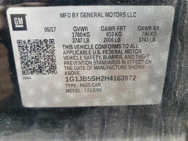 2017 CHEVROLET SONIC LS - 1G1JB5SH2H4163972