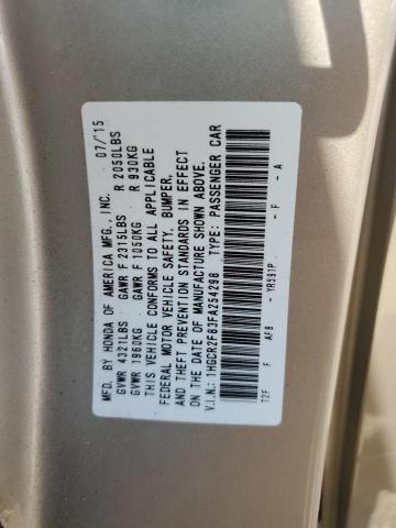 2015 HONDA ACCORD EXL 1HGCR2F83FA254298  64879054