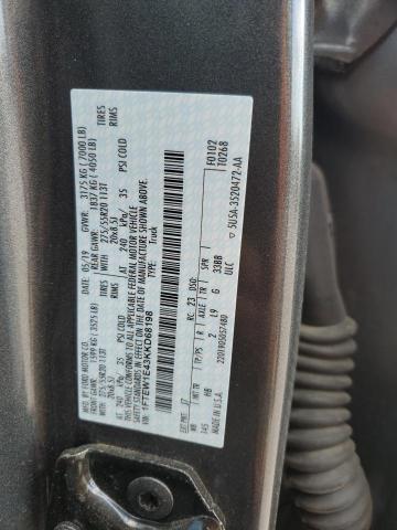 2019 FORD F150 SUPER - 1FTEW1E43KKD68198