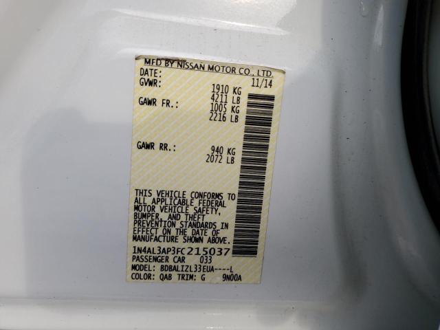 2015 NISSAN ALTIMA 2.5 - 1N4AL3AP3FC215037