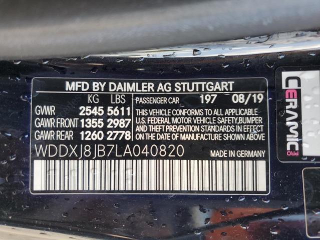 2020 MERCEDES-BENZ S 63 AMG - WDDXJ8JB7LA040820