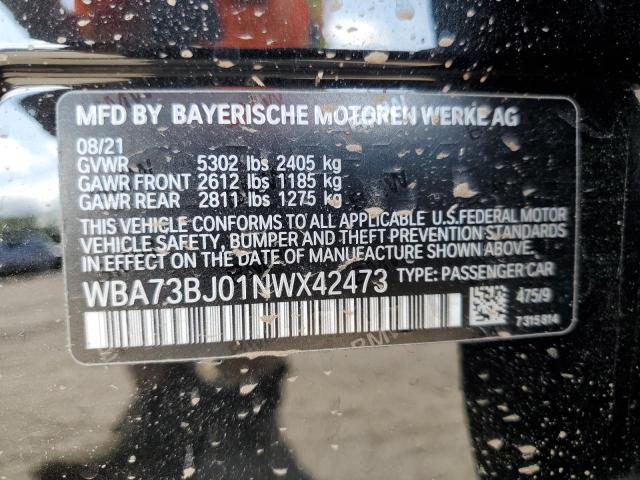 VIN WBA73BJ01NWX42473 2022 BMW 5 Series, 540 XI no.12