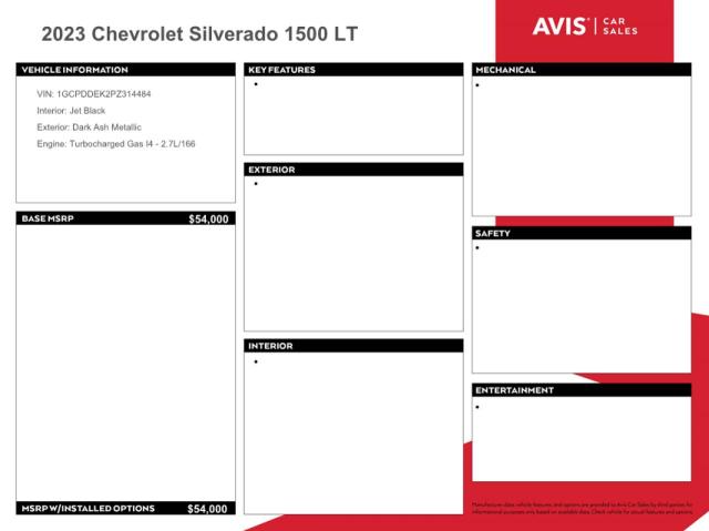 2023 CHEVROLET SILVERADO - 1GCPDDEK2PZ314484