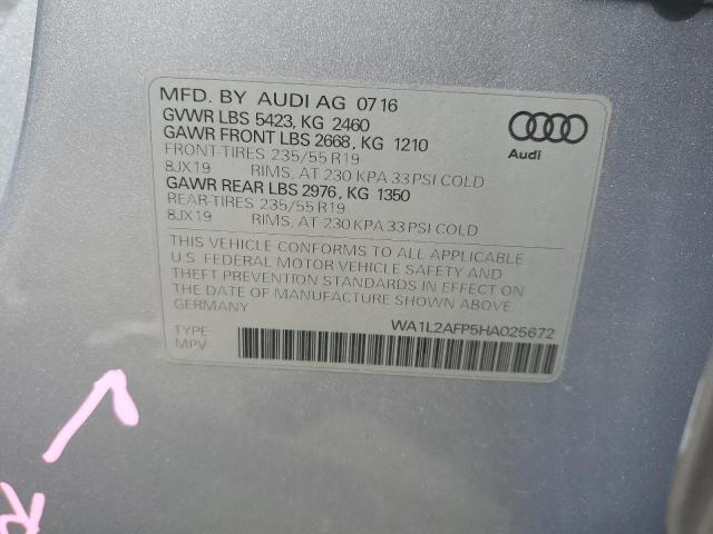 VIN WA1L2AFP5HA025672 2017 Audi Q5, Premium Plus no.14