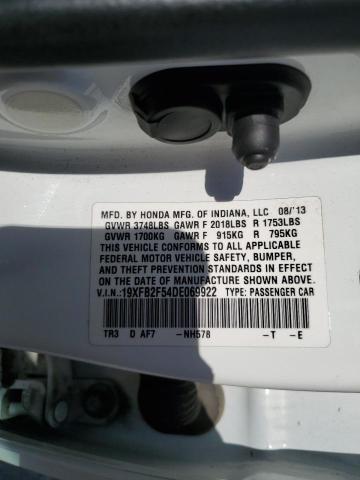 2013 HONDA CIVIC LX 19XFB2F54DE069922  65419454