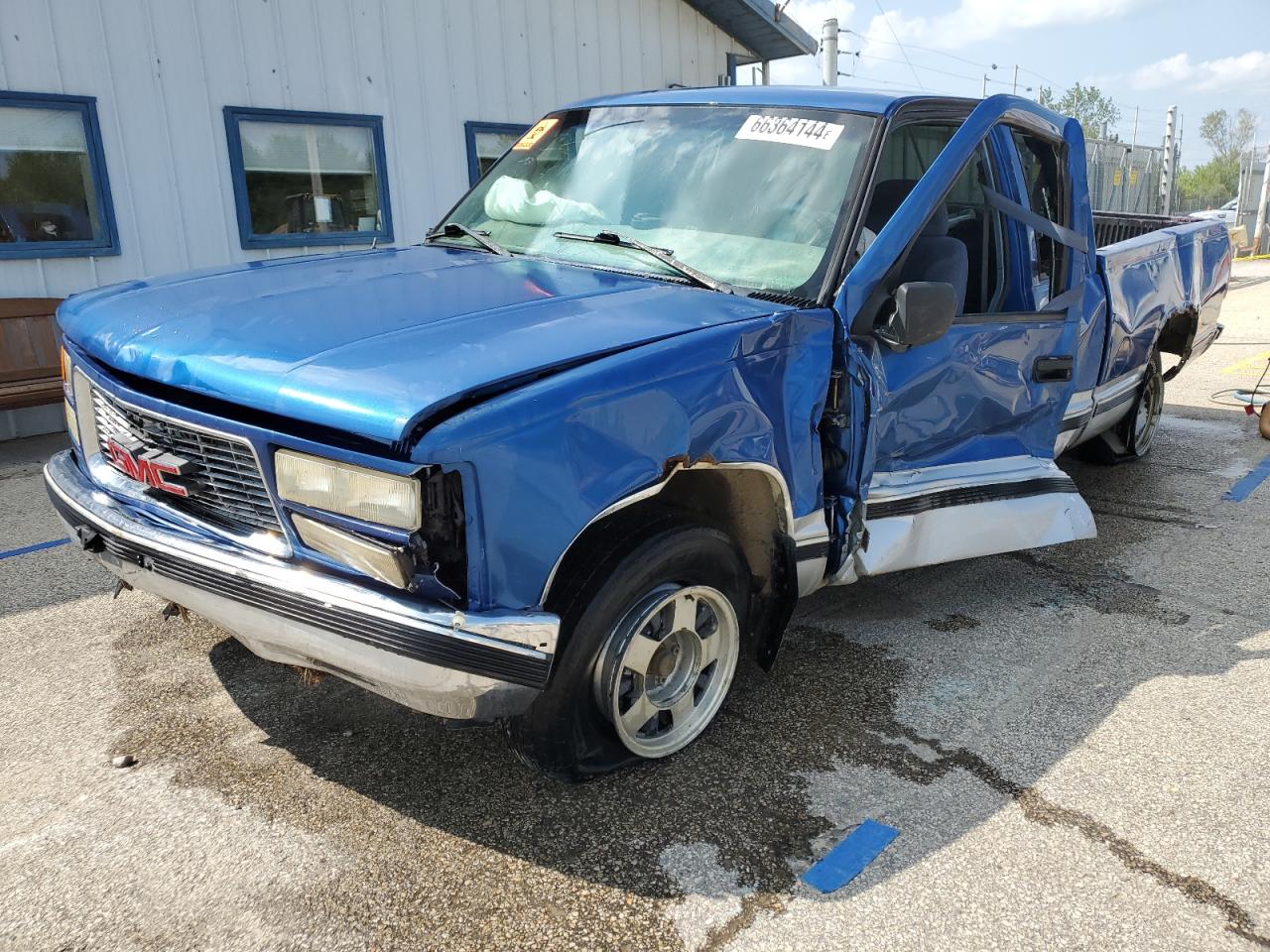 CHEVROLET C1500 1997 blue  gas 1GTEC19R5VE520628 photo #1