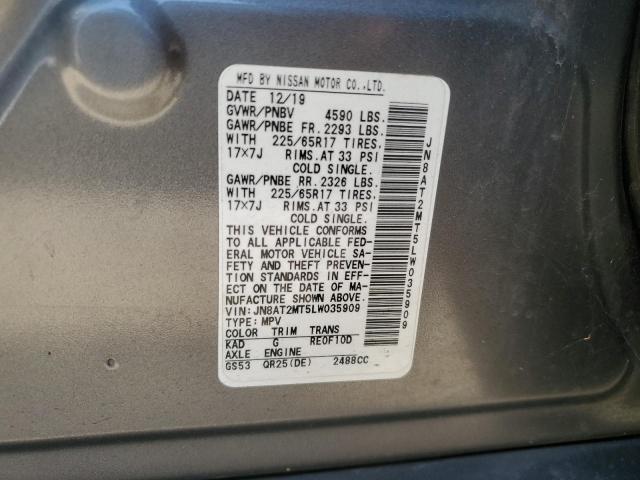 2020 NISSAN ROGUE S - JN8AT2MT5LW035909